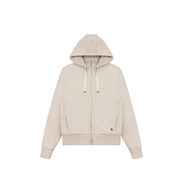 Donna Felpa zip Collo Alto e Cappuccio